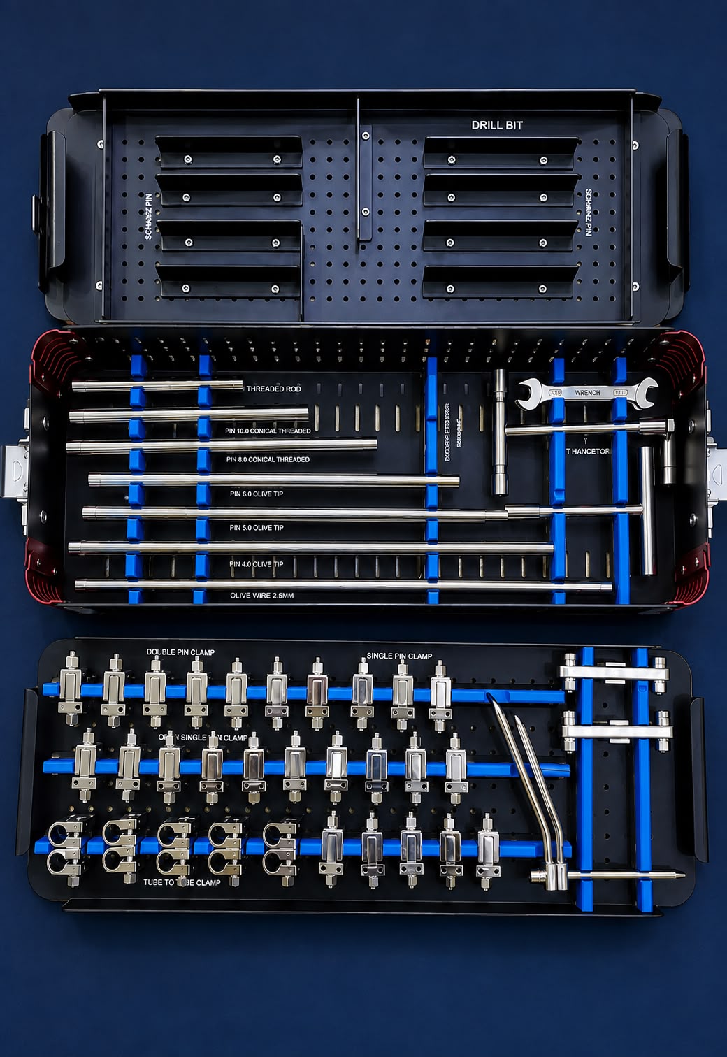 L.B. Ortho Surgical instrument tray set